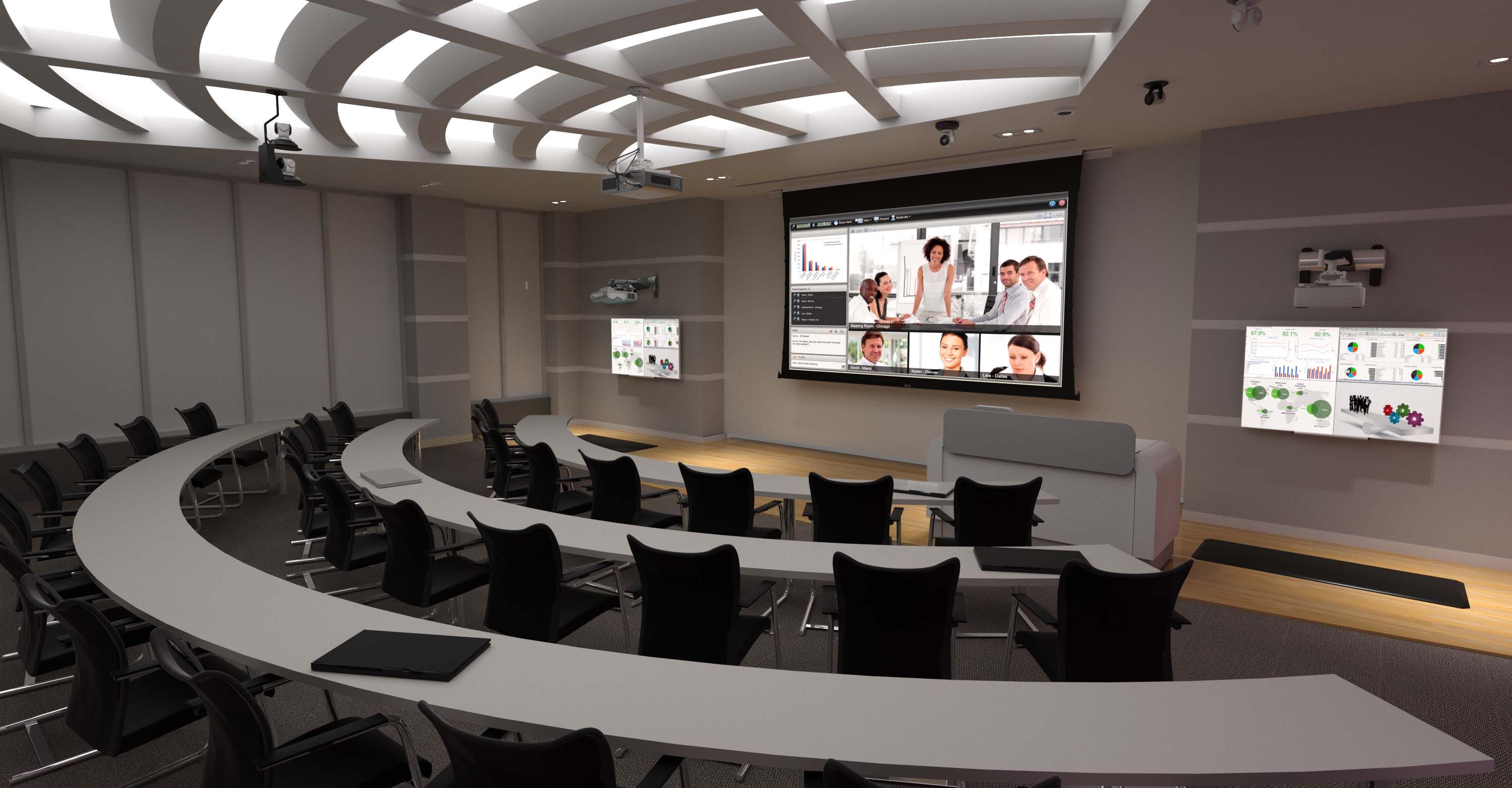 auditorium classroom with presentation technology